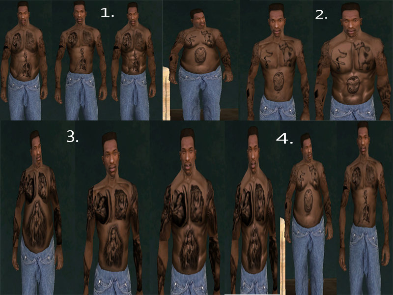 Gta San Andreas Gta V Tattoos With Lowrider Dlc Tattoos Mod.