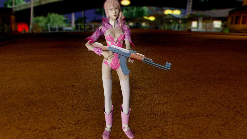 GTA San Andreas Final Fantasy XIII Lightning Returns Lightning Raphsody in  Rose Mod 