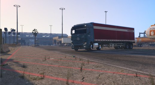 Mercedes Actros Planzer with two Planzer's Trailers