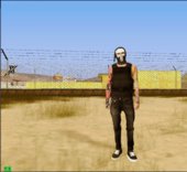 Guy in mask Punisher from GTA Online
