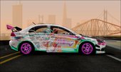 Mitsubishi Lancer Evo X w/ Racing Miku 2016 Itasha