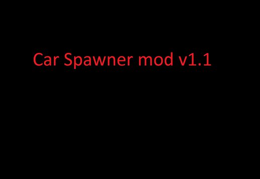 Car Spawner mod v1.1
