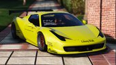 Liberty Walk Ferrari 458 Spider [Add-On | Tuning | Livery]