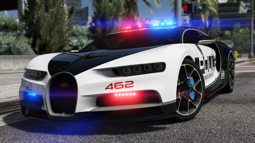 Bugatti Chiron | Hot Pursuit Police [Add-on / Replace | Template]