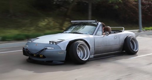 Mazda Miata with Crazy Camber