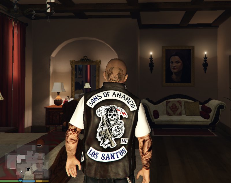 Gta 5 Leather Cut Sons Of Anarchy Los Santos For Michael Mod