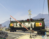 US Army Military Train + Blue Crane Truck