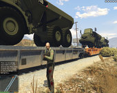 US Army Military Train + Blue Crane Truck