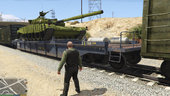 US Army Military Train + Blue Crane Truck