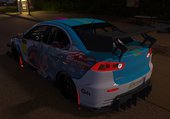 2008 Mitsubishi Lancer Evolution X With Racing Miku 2016 Itasha