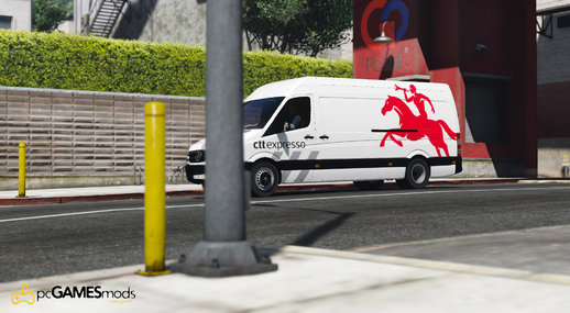 Portuguese Van Post Office - CTT - Mercedes Spinter [Replaced/Paintjob] v1.0