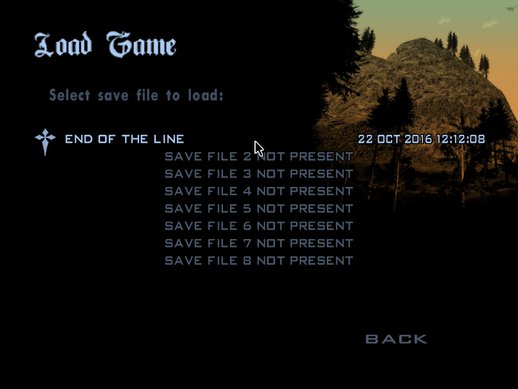 END OF THE LINE SaveGame