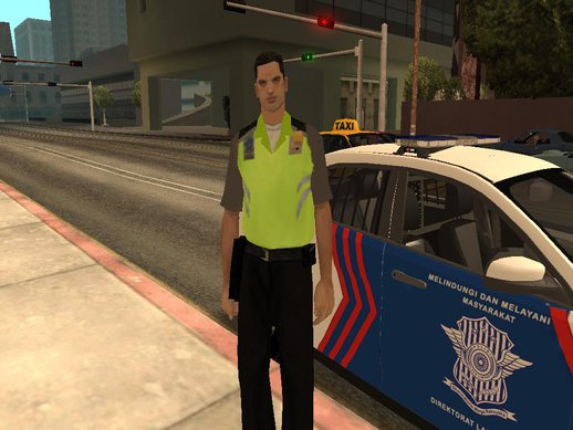 Indonesian Traffic Police Skin + Traffic Vest