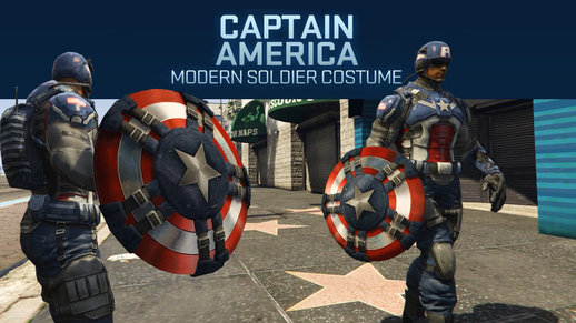 Captain America Modern Soldier + Shield [Add-on Ped]
