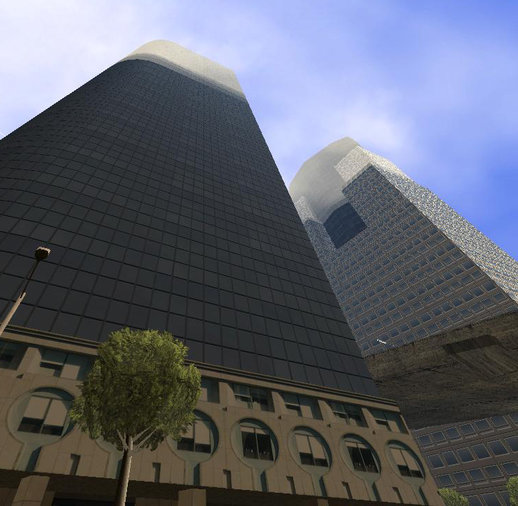 Realistic Textures For Two Sky Scrappers In LA