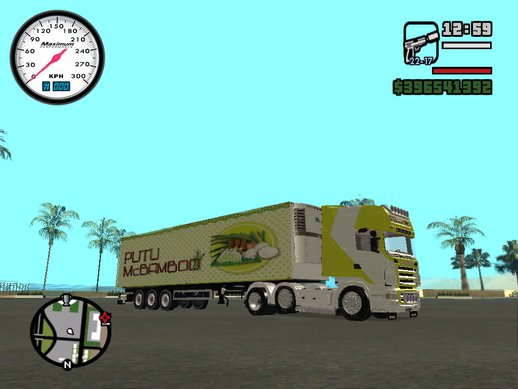 Green Scania R620 & Putu McBamboo Trailer