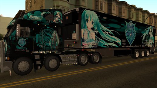 Freightliner Argosy 8x4 and Trailer Hatsune Miku