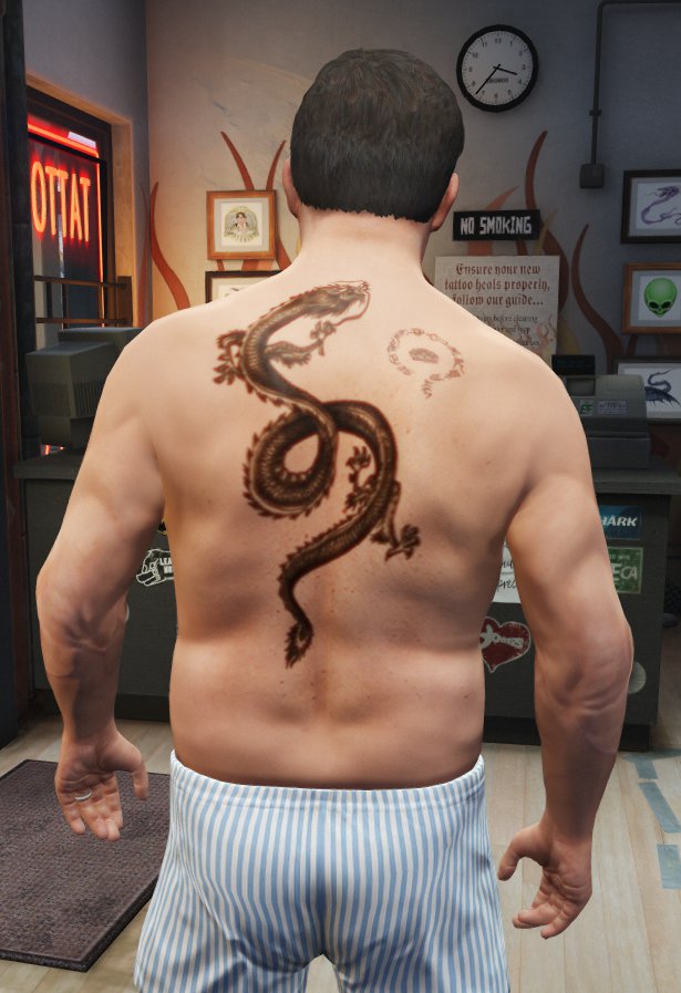 GTA 5 Tattoo Wei Shen (Sleeping Dogs) Mod 