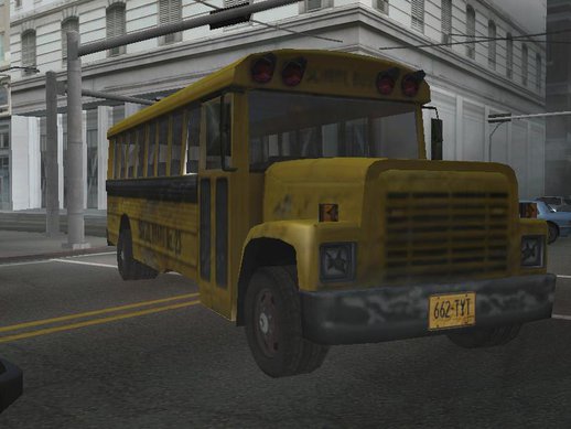 Driver Parallel Lines School Bus (Damaged Version)