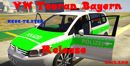 Volkswagen Touran Polizei Bayern New Textur Update