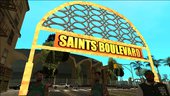 New Saints Boulevard Sign