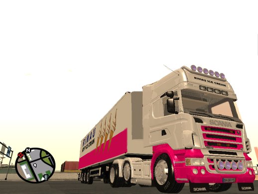 Scania R620 with RIMAU Soft Ice Cream Trailer