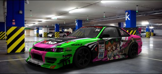 Nissan Silvia S14 D1GP With 2016 Girl und Panzer Pacific Racing Itasha Livery