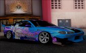Nissan Silvia S15 With Cirno Touho Project Itasha [Glow In Dark]