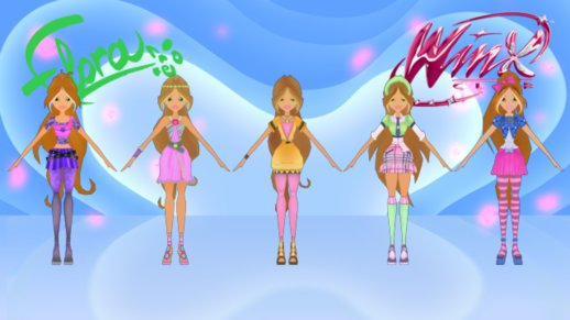 Flora Outfits Pack from Winx: Butterflix Adventures