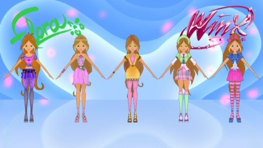 Flora Outfits Pack from Winx: Butterflix Adventures