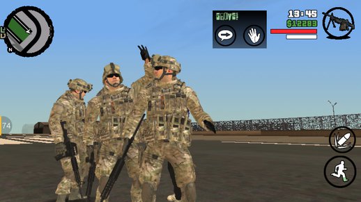 GTA:SA Android Army protection (army skin link in description)