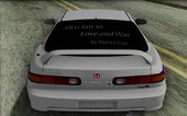 Honda Integra Tipe R With Girl und Panzer Itasha