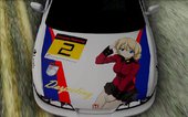 Honda Integra Tipe R With Girl und Panzer Itasha