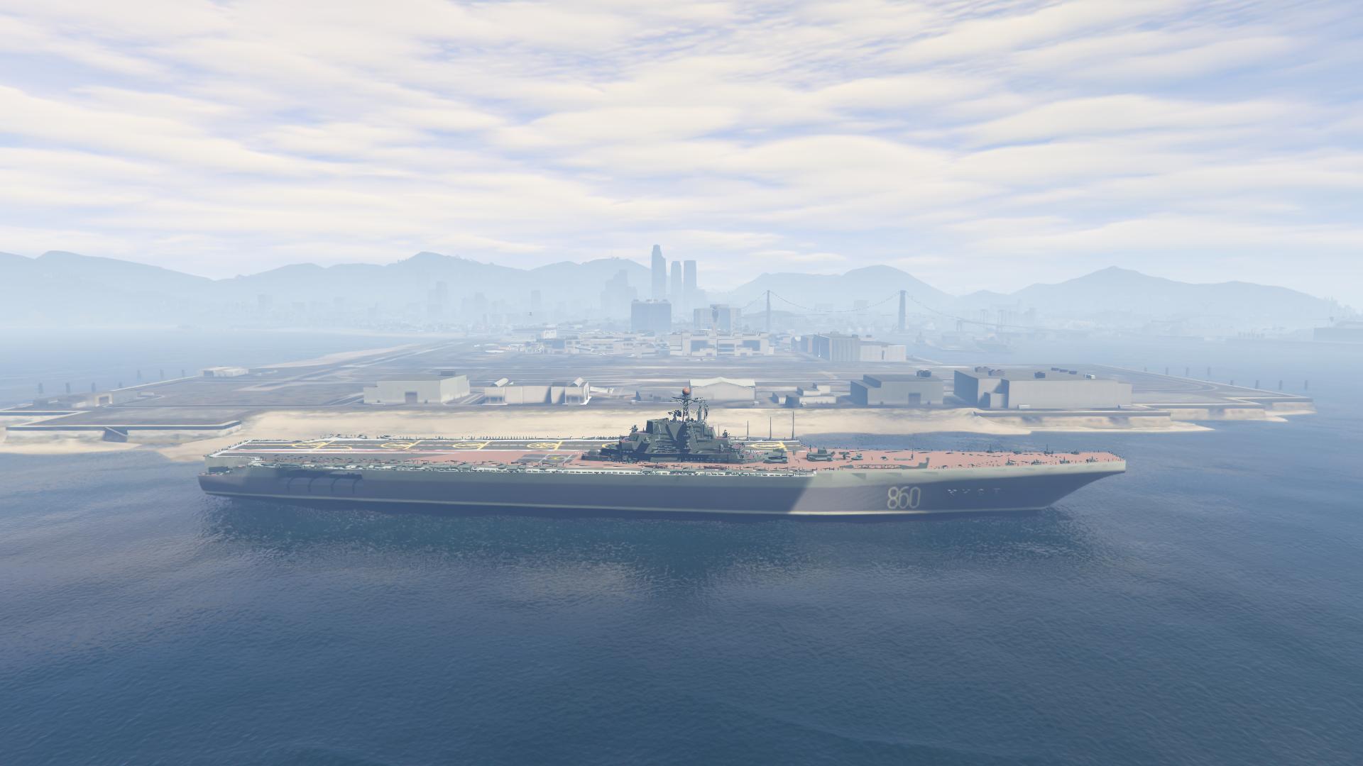 GTA 5 Drivable Aircraft Carrier Add-on Mod - GTAinside.com