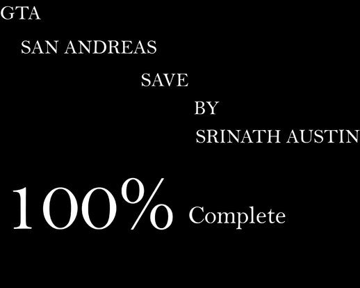 GTA San Andreas Save for PC by SA