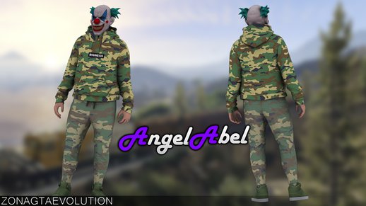 Skin GTA Online Clown Camouflaged