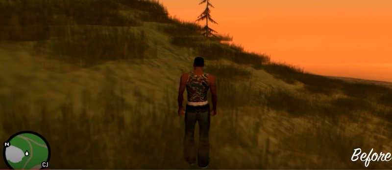 GTA San Andreas Android PS2 Grass Mod 