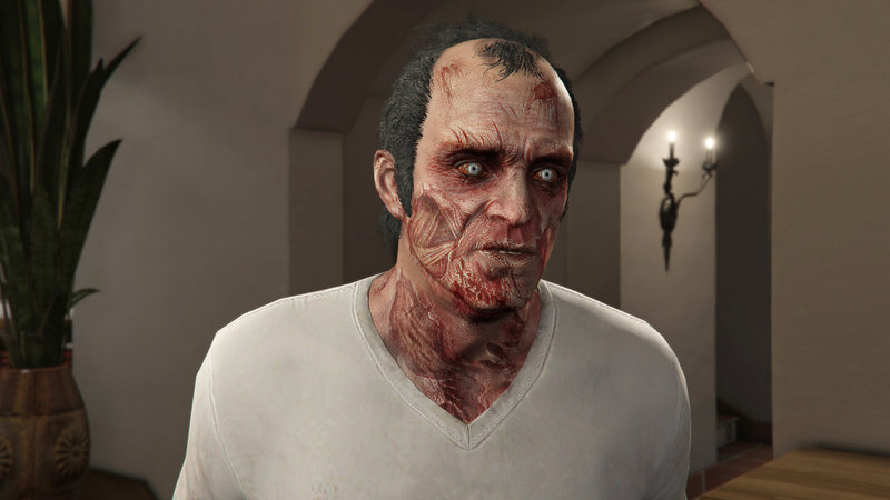 GTA 5 Zombie Trevor (including all the hairstyles) Mod 