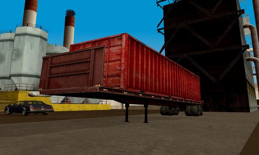 Red Trailer Container HD