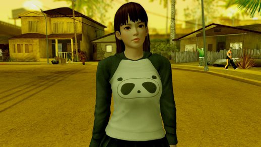 Dead Or Alive 5 LR Lei Fang Panda shirt Long hair