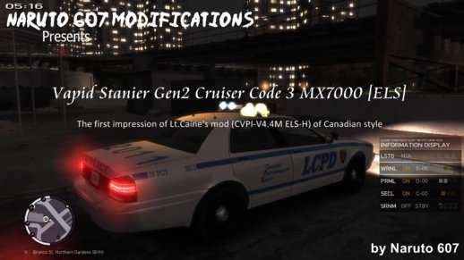 Vapid Stanier Gen2 Cruiser Code 3 MX7000 [ELS]