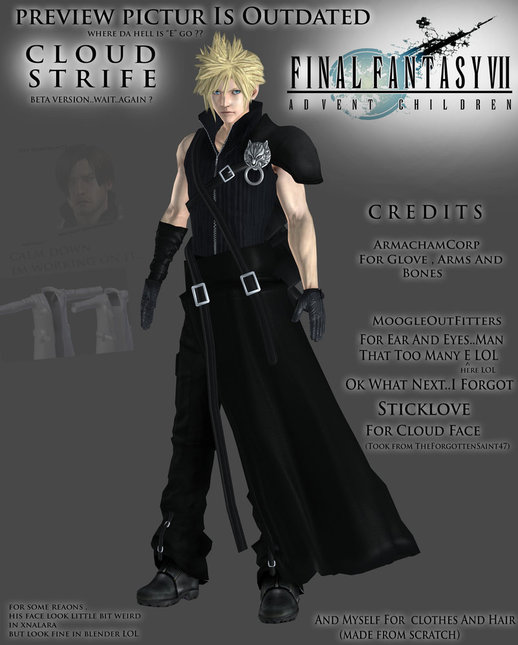 Cloud Strife Final Fantasy VII Advent Children 