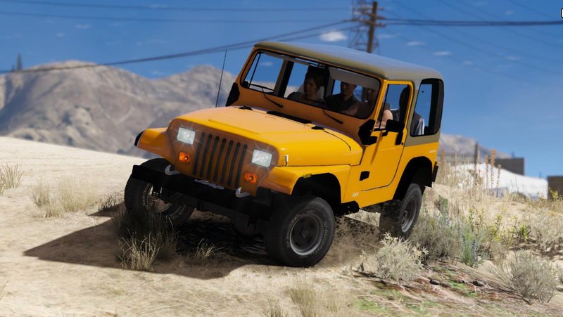 GTA 5 Jeep Wrangler 1986 [Replace | 4 Extras] Mod 