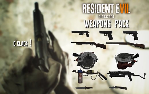Resident Evil 7 Weapons Pack V1 (GTA SA Version)