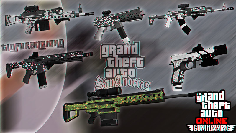 Mods GTA San Andreas: Pack de Armas do GTA 5