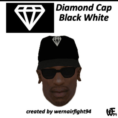 Diamond Cap Black White