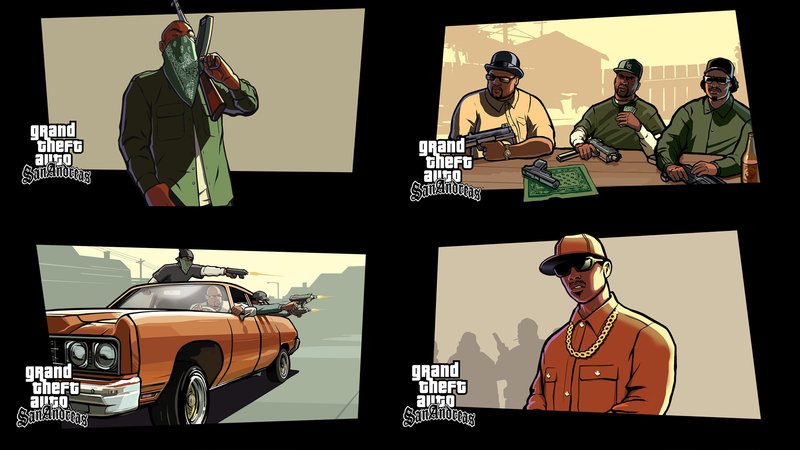 Download GTA 5-style menus and loading screen for GTA San Andreas