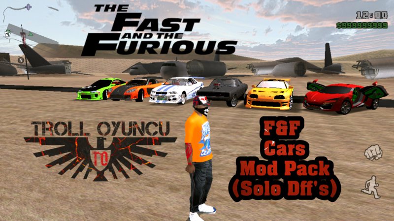 Gta San Andreas Fast And Furious Cars And Weapons Pack Mod Gtainside Com