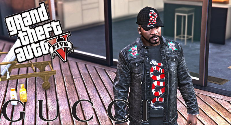 GTA 5 Gucci Denim Jacket + Hat Mod - GTAinside.com