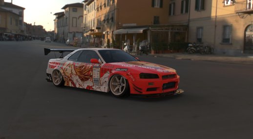 Nissan Skyline R34 RB Itasha Yuuki Asuna